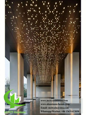 お買い得 モダン建築向けの、簡単な取り付けとカスタマイズ可能なRALカラーを備えたCNC彫刻パンチングアルミニウムファサードパネル オンライン