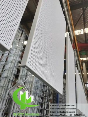 お買い得 1000x2000mmのサイズでカスタマイズ可能なパターンを持つPVDFコーティングされたパフォーレートアルミニウムファサードパネル オンライン