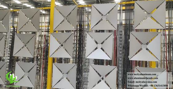 お買い得 耐久的で美学的な建物のファサードのための3D金属コーティング アルミニウムソリューション オンライン