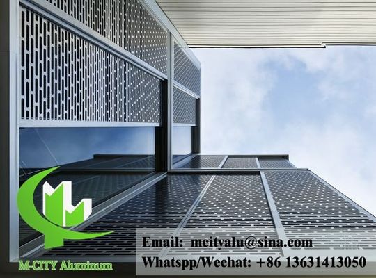 お買い得 粉末で塗装されたアルミファサード パーフォレーションシート 建築物コーティング用のカスタムRAL色とレーザーカットパターン オンライン