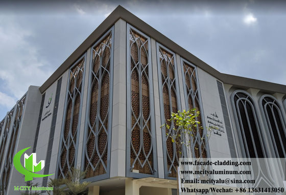 お買い得 粉体塗装によるカスタムRALカラーの壁被覆用CNCパンチングアルミススクリーン オンライン