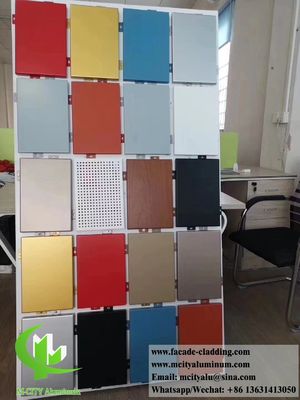 お買い得 カーテンウォール用のカスタムRALカラー対応 3mm 粉体塗装アルミニウム製外装クラッドパネル オンライン