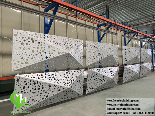 お買い得 金属外装システム用、RALカラーカスタマイズ可能、穴あきデザインの粉体塗装3Dアルミニウムクラッド オンライン