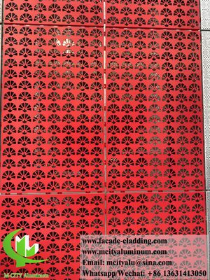お買い得 レーザーカット 粉末で覆われたアルミフェサードパネル パーフォレーションされた金属壁カバーのためのカスタマイズ可能なRAL色 オンライン