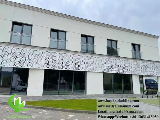 お買い得 壁被覆用のカスタマイズ可能なRALカラーと厚さ3mmの粉体塗装レーザーカットメタルスクリーン穴あきアルミニウムファサードパネル オンライン