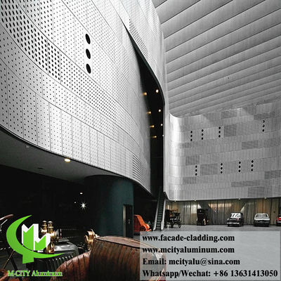 お買い得 壁の覆いのための金属パネルを穴を開ける 丸いパターンを持つアルミファサードシステム オンライン