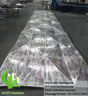 お買い得 3D形金属スクリーン 外壁カバーのためのパフォーレートパターンの固体アルミコーティング オンライン