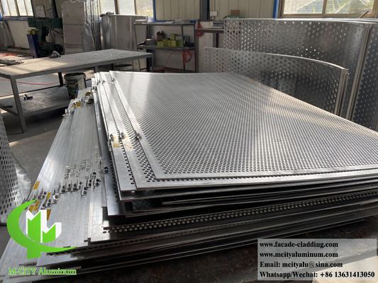 お買い得 外装装飾用、カスタマイズ可能なパターンと厚さ3mmの粉体塗装パンチングアルミニウムファサードパネル オンライン