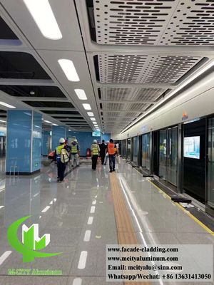 お買い得 PVDF Akzo Nobel コーティング、RALカラーカスタマイズ可能、CNCレーザーカット加工を施したパンチングアルミニウムファサードパネル オンライン